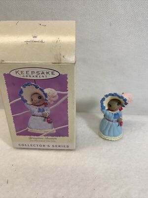 Hallmark EASTER Spring Keepsake Ornament SPRINGTIME BONNETS #3 Bunny 1995 NOB