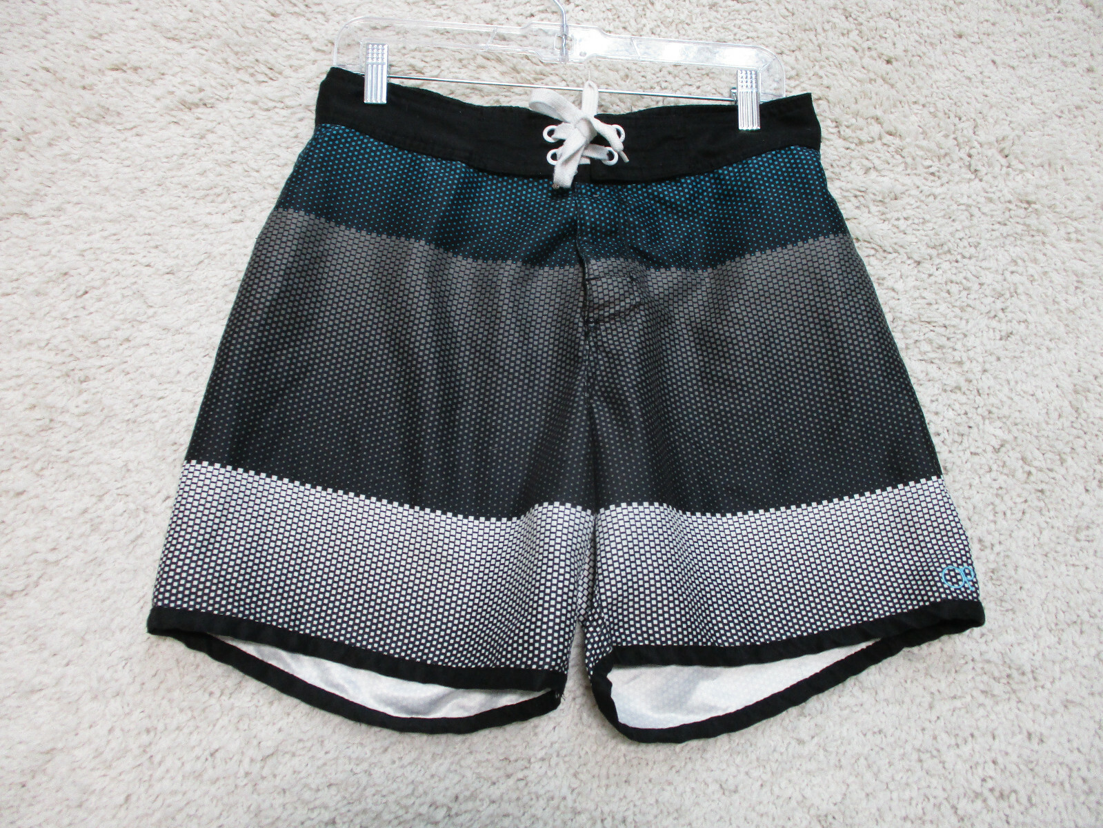 OP Ocean Pacific Board Shorts 30 Mens Gray Swim Trunks Bathing Suit Casual Surf
