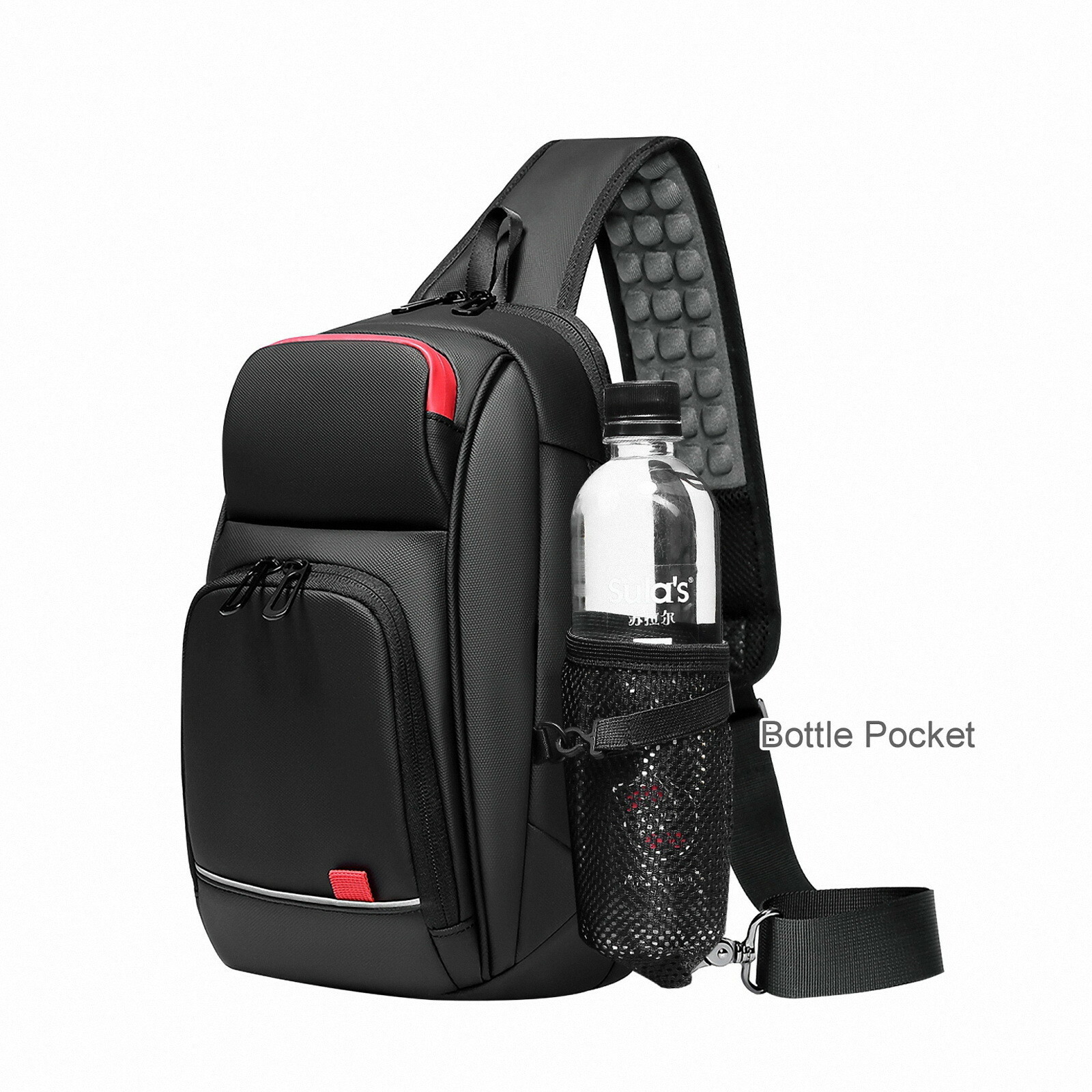 Water Resistant Sling Backpack Chest Pack Single Strap Daypack Charging