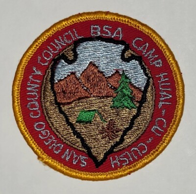 San Diego County Council BSA Camp Hual-Cu-Cuish Camp Patch Scouts BSA SC013.