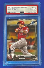 2017 Bowman Chrome Mike Trout #100 PSA 10 #1 In Fast Quality Service & Shipping