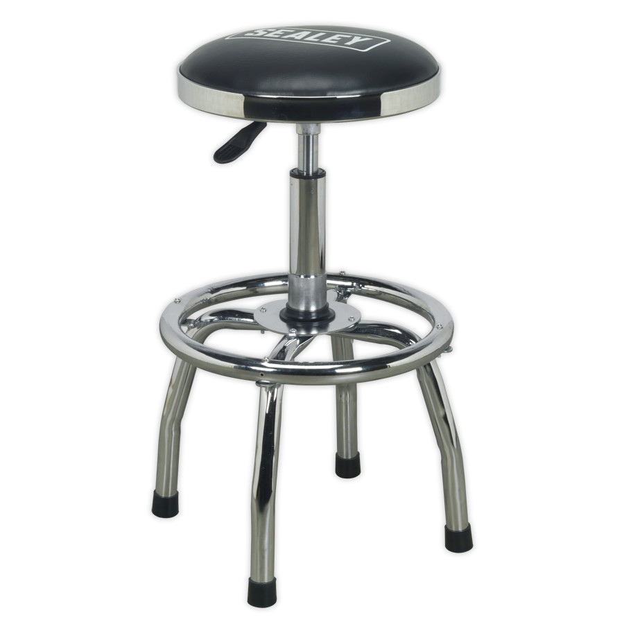 Sealey SCR17 Workshop Stool Heavy-Duty Pneumatic with Adjustable Height Swivel
