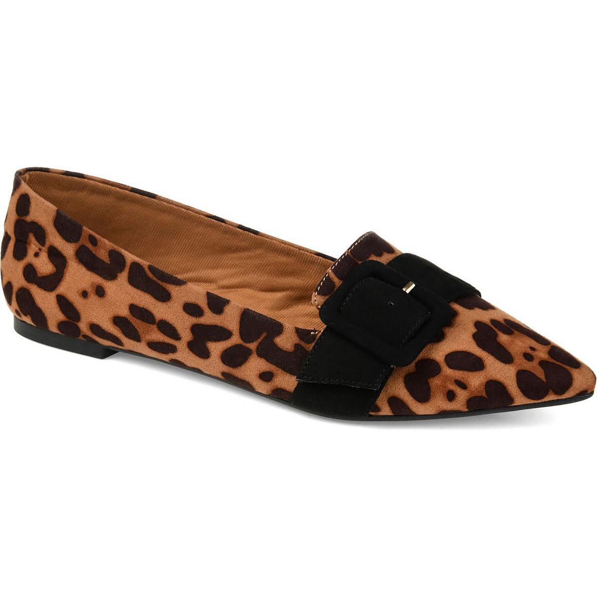 Женские коричневые балетки с пряжкой из коллекции Journee, 9 средних (B,M) BHFO 7983