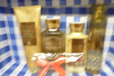 4 Bath & Body Works GOLDEN BERRY MISTLETOE Gift Set Lotion Gel Mist Cream LQQK