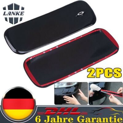 2X Stoßstangenabdeckung Gummipad Auto Anti-reiben Aufkleber Bumper Guard Schwarz
