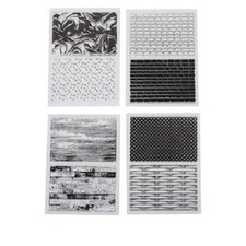 Crafters Companion Textured Stamps- For Box Dies 8pc lot 