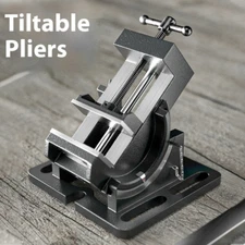 Tilting Guide Bar Angle Flat Pliers Tilting Drilling Machine Bench Vise 3 "4"