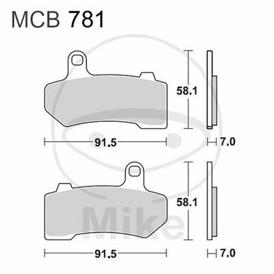 TRW Plaquettes de frein MCB783SH Sinter street - Plaquettes et mâchoires de frein moto TRW | /fr