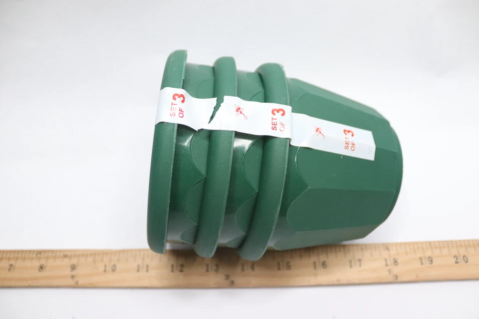 (3-Pk) круглый горшок пластиковый зеленый 3 «x 4» 23291 - Изображение 2 из 3