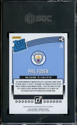 2018-19 Donruss Soccer Red Press Proof #179 Phil Foden RC Rookie