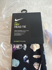Nike Dri-Fit Head Tie Fly Graphic Black/w Crystal Graphics NWT