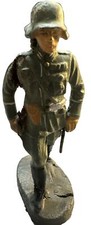 VINTAGE ELASTOLIN GERMAN SOLDIER FIGURE WALKING MADE IN GERMANY