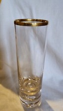 Vintage 60s 70s Gold Edge Chrome Plated Cocktail Glass