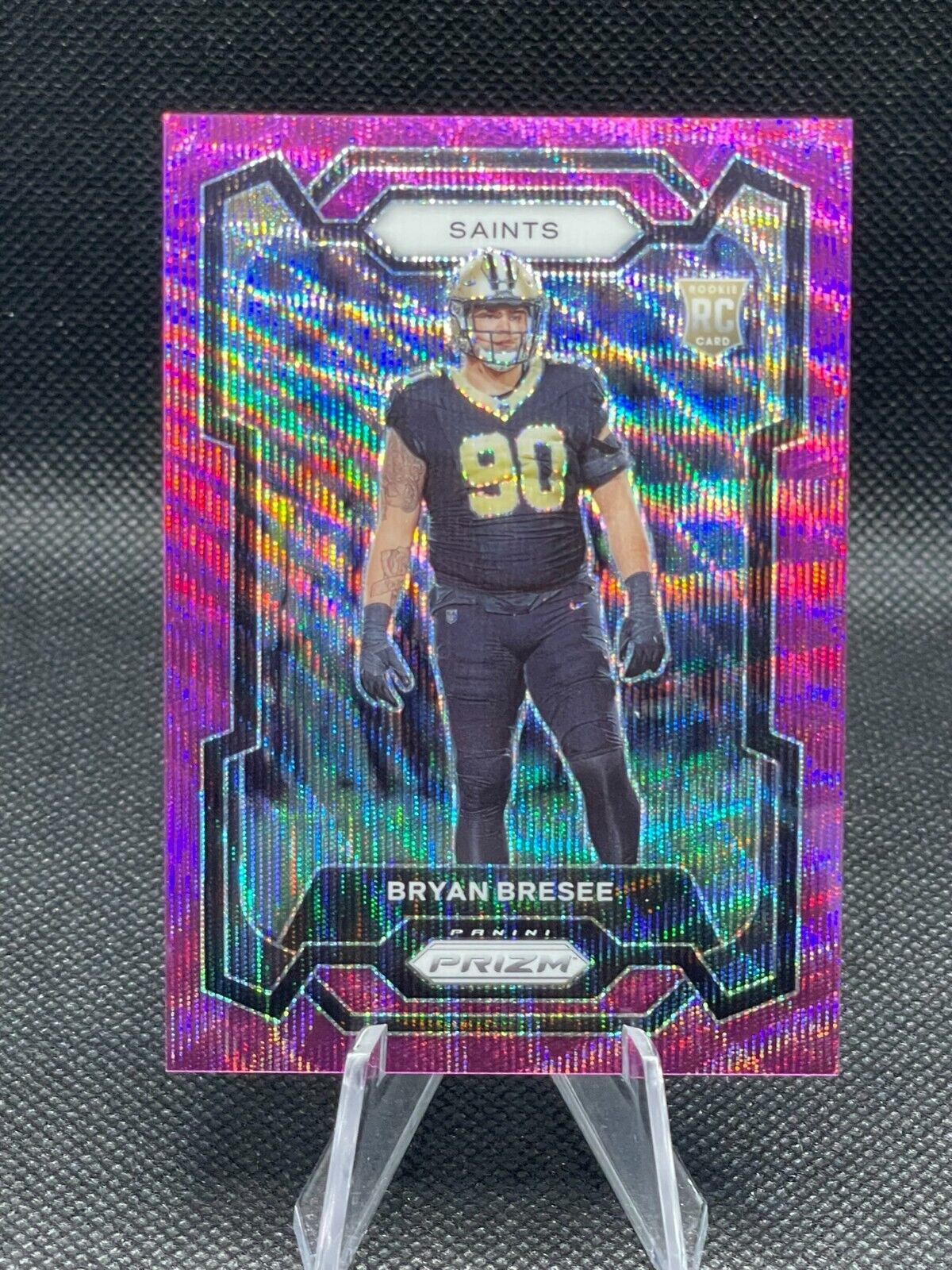 BRYAN BRESEE 2023 PANINI PRIZM PURPLE WAVE RC #372 NEW ORLEANS SAINTS /99