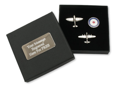 RAF Icons individuelle Geschenkbox mit 3er Set Anstecknadeln Spitifre Lancaster