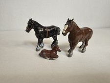Lot Of 3 Vintage Lead Horse Figurines