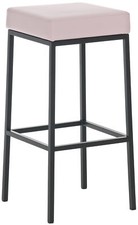 Tabouret de Bar Montreal 80 Similicuir Pied Repose-pied Métal Acier inoxydable