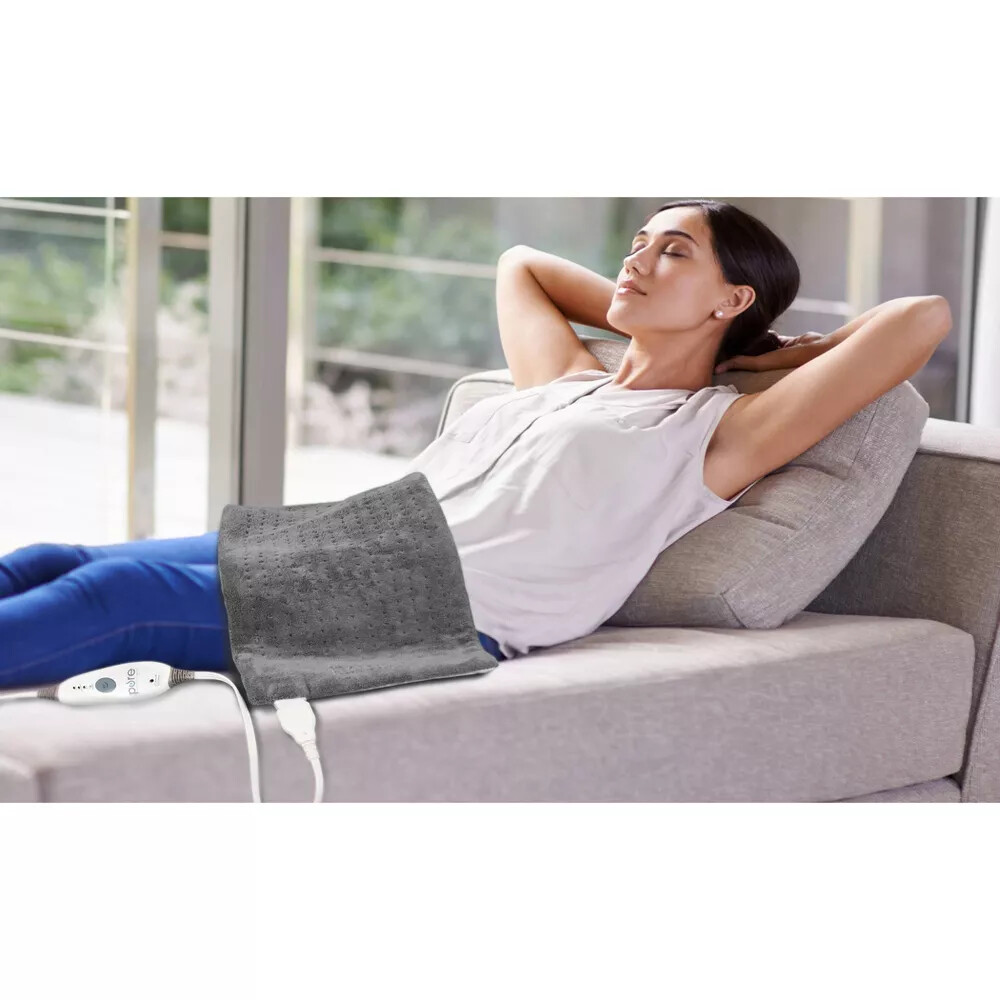 Pure Enrichment PureRelief Electric Heating Pad for Back Pain and