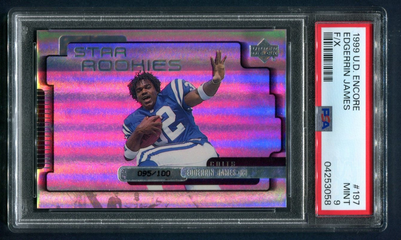 1999 UD Encore Edgerrin James FX Exclusives RC 95/100 PSA 9 MINT HOF