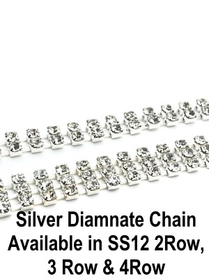SS12 1 m Silber A++ Diamant Strasskette Hochzeitstorte Deko DIY