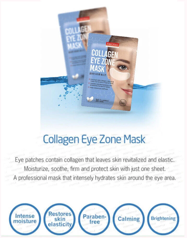 [PUREDERM]Collagen Hydro Eye Zone Mask 30sheets/Under-Eye Patches/NO.1Korea Made - Image 2 of 4