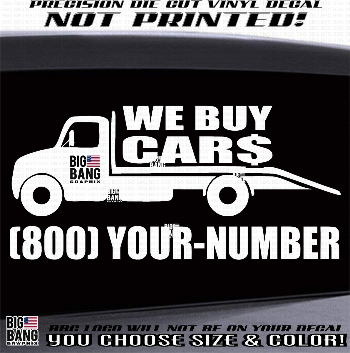 Tow Truck Business Advertising Vinyl Decal Sticker Lettering Die 