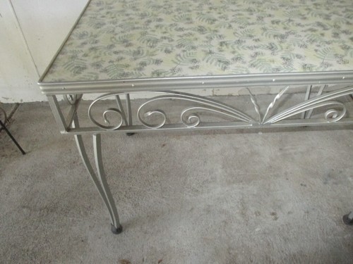 1960's Wrought Iron rectangular table. hand made - Picture 3 of 8