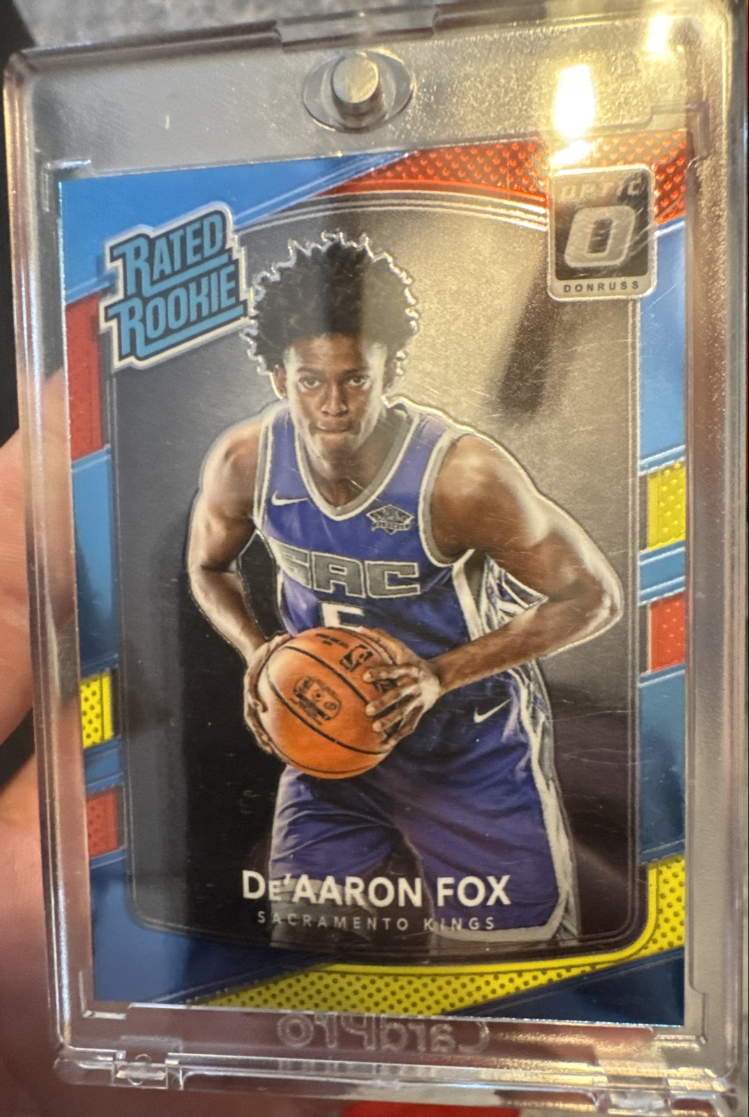 2017-18 Panini Donruss Optic - Rated Rookie De'Aaron Fox #196 Red & Yellow (RC)