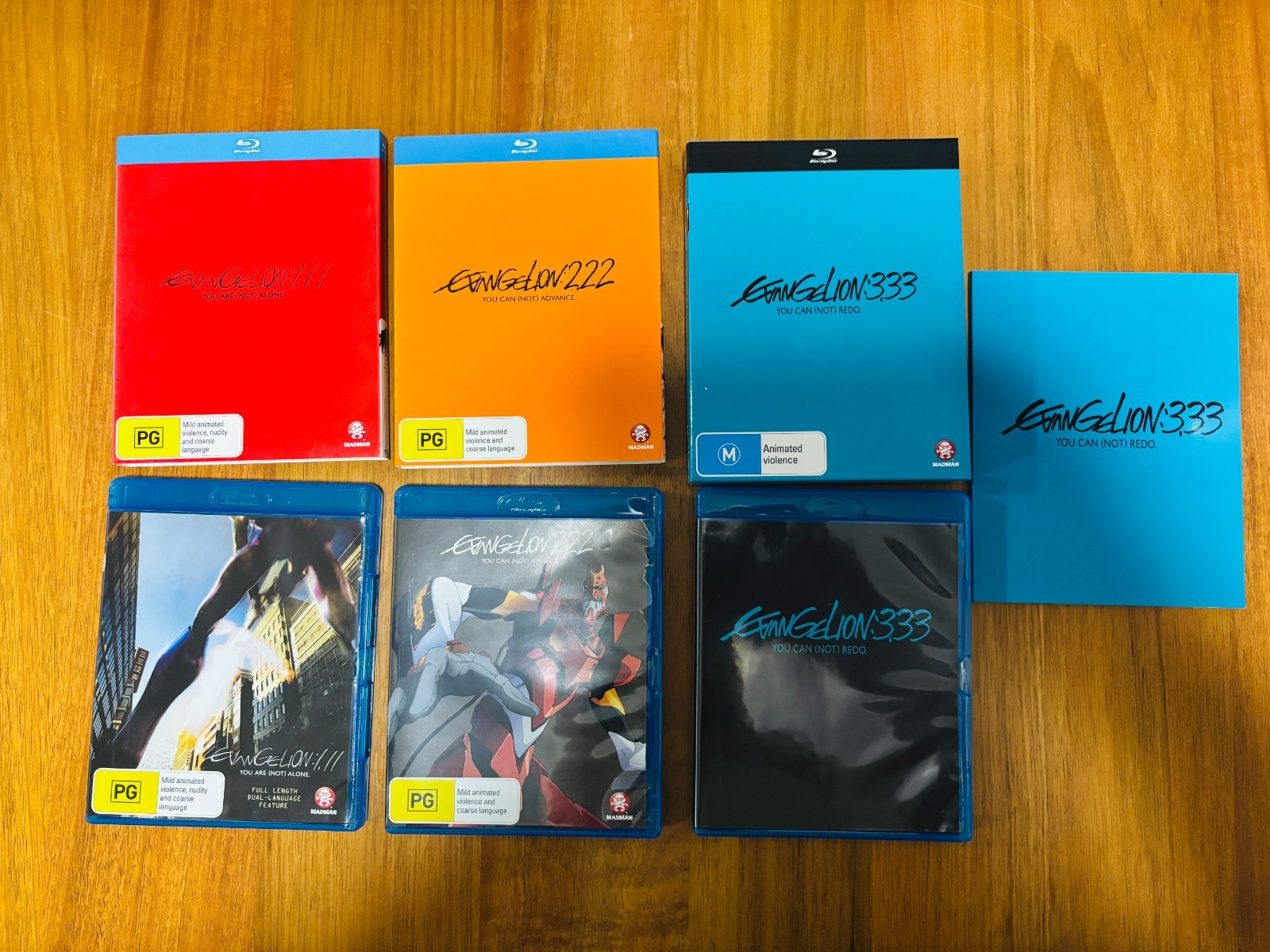 Evangelion Rebuild 3 Movie Collection Region B/4 1.11 2.22 3.33