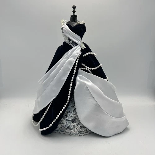 Barbie Doll Waltz Blue Velvet Gown w/ underskirt - 1990s Vintage Mattel