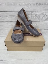 Clarks Everlay Bai Blue Leather Mary Jane Shoes Size 4 E(wide Fit) BNIB. PD
