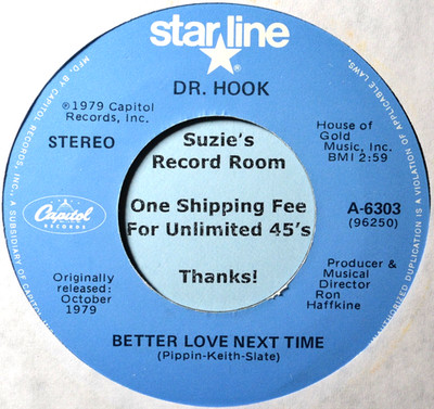 Dr Hook Better Love Next Time / Sexy Eyes HITS ISSUE EX 45 7'' Vinyl -COUPONS!