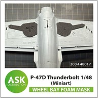 P-47 Thunderbolt Foam Flexibel Wheel Bay Mask For Miniart / 1:48