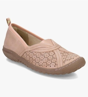 JBU Wms Florida Loafer Flat Laser Cut Vegan Leather Blush Shimmer 10M NEW! $79