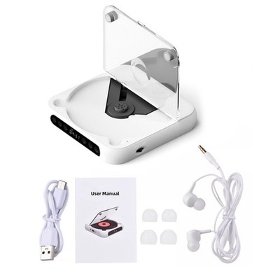 5V2A Bluetooth 5.3 CD Player W/Wired Earphone CD/MP3/WAV Portable and Versatile