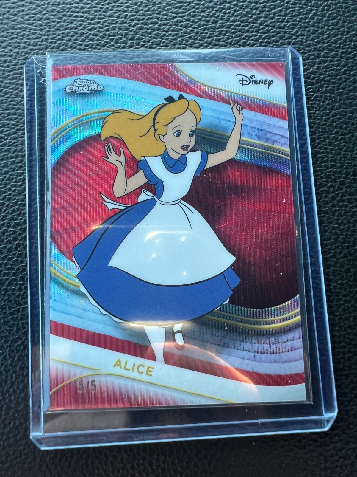 2025 Disney Topps Chrome Alice Red Wave /5