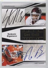 2009 Playoff National Treasures Pen Pals Stephen McGee Rhett Bomar Auto 0f8