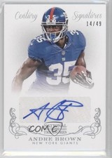 2013 Panini National Treasures Century Signatures 14/49 Andre Brown #64 Auto 1j6