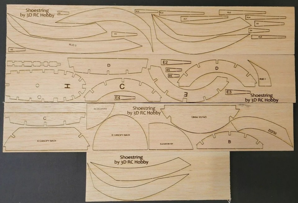 Shoestring Racer 52" WS RC Airplane Kit Laser Cut Balsa Ply Short Kit ...