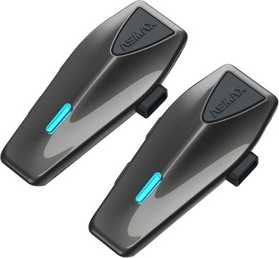 S1 Motorcycle Bluetooth Headset with 3 Intercom Modes, 8-Rider Mesh Grey 