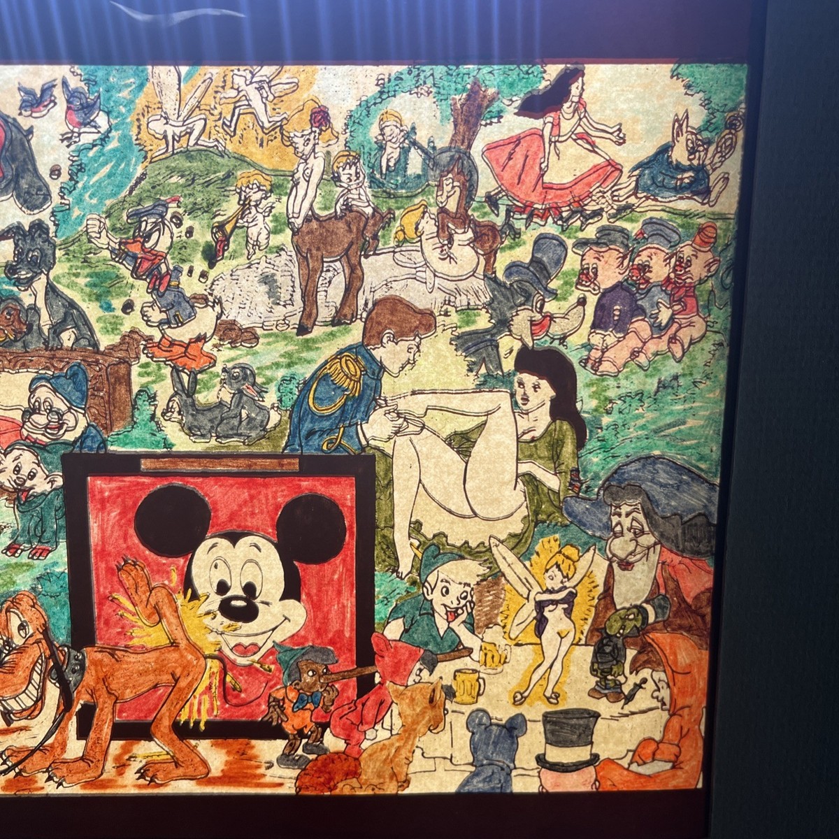 Wally Wood The Disneyland Memorial Orgy Blacklight Poster Vintage