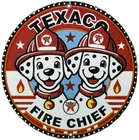 VINTAGE TEXACO FIRE CHIEF GASOLINE PORCELAIN SIGN MOTOR OIL GAS STATION PUMP