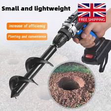 Garden Auger Spiral Drill Bit 3/8" Hex Drive Planting Soil Digger Tool Free Ship