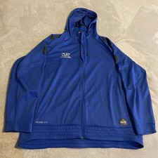 Nike Elite Hoodie Men 2XL Blue Lacrosse Therma-Fit Sweatshirt Pullover Sweater