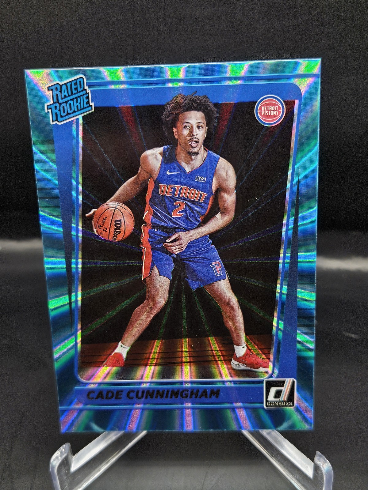 2021-22 Panini Donruss - Rated Rookie Cade Cunningham #211 Holo Teal Laser (RC)