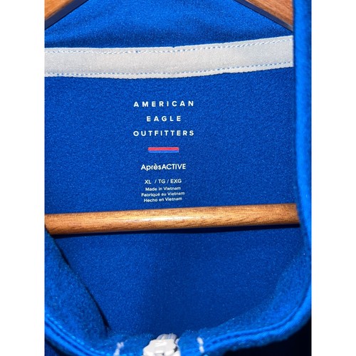 American Eagle Outfitters Trainingsjacke Herren XL blau Après ACTIVE weiß gestreift - Bild 2 von 4