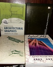 Lot of 4 Architectural Drawing Graphics Books