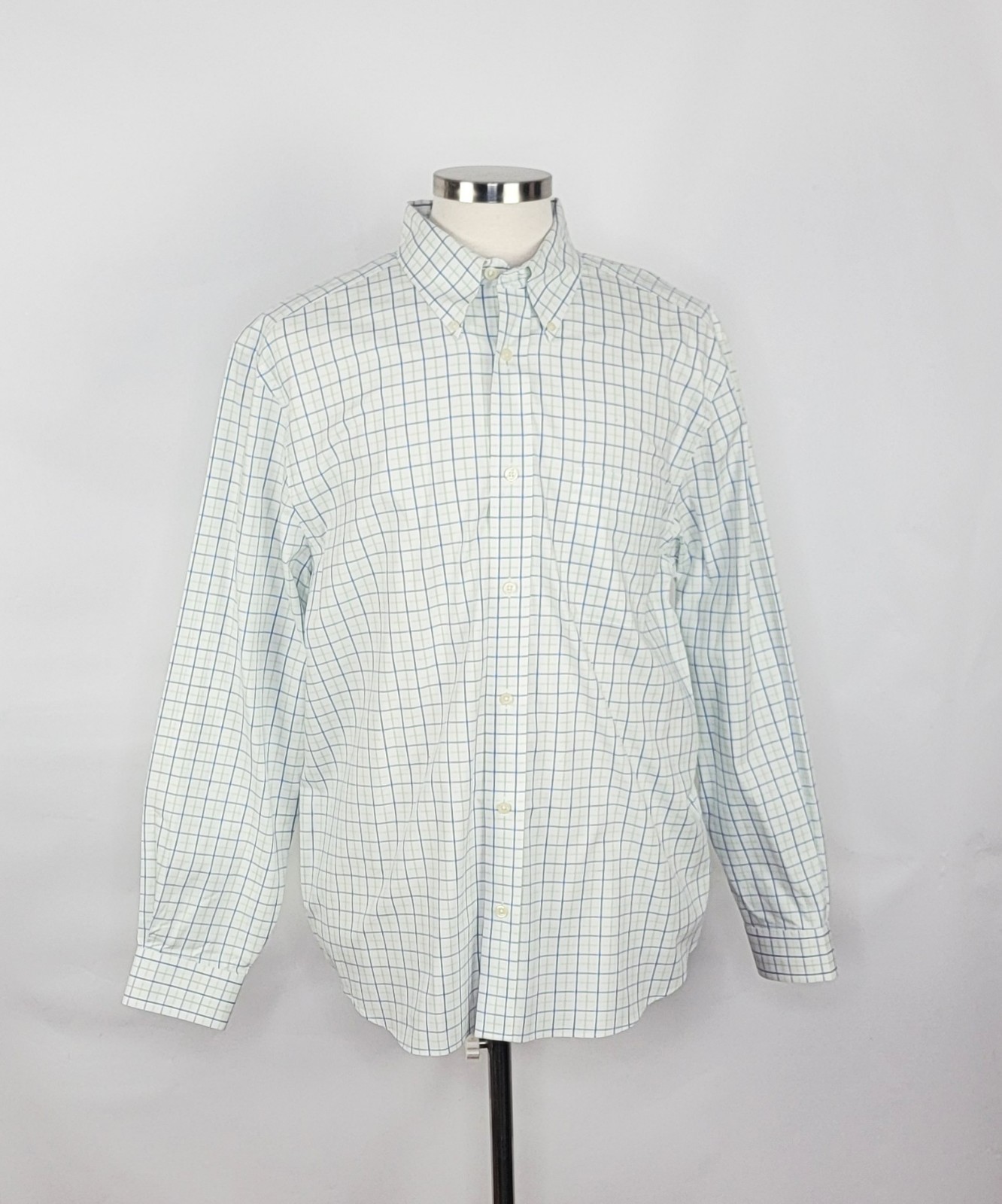 Eddie Bauer Multicolor Check Pattern Button Front… - image 1