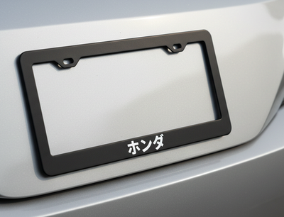 #ad Honda in Japanese Premium Black Metal License Plate Frame JDM $24.99