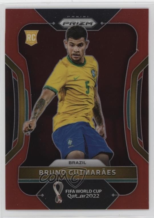 2022 Panini Prizm World Cup Qatar Red 294/399 Bruno Guimaraes #27 Rookie RC u0u